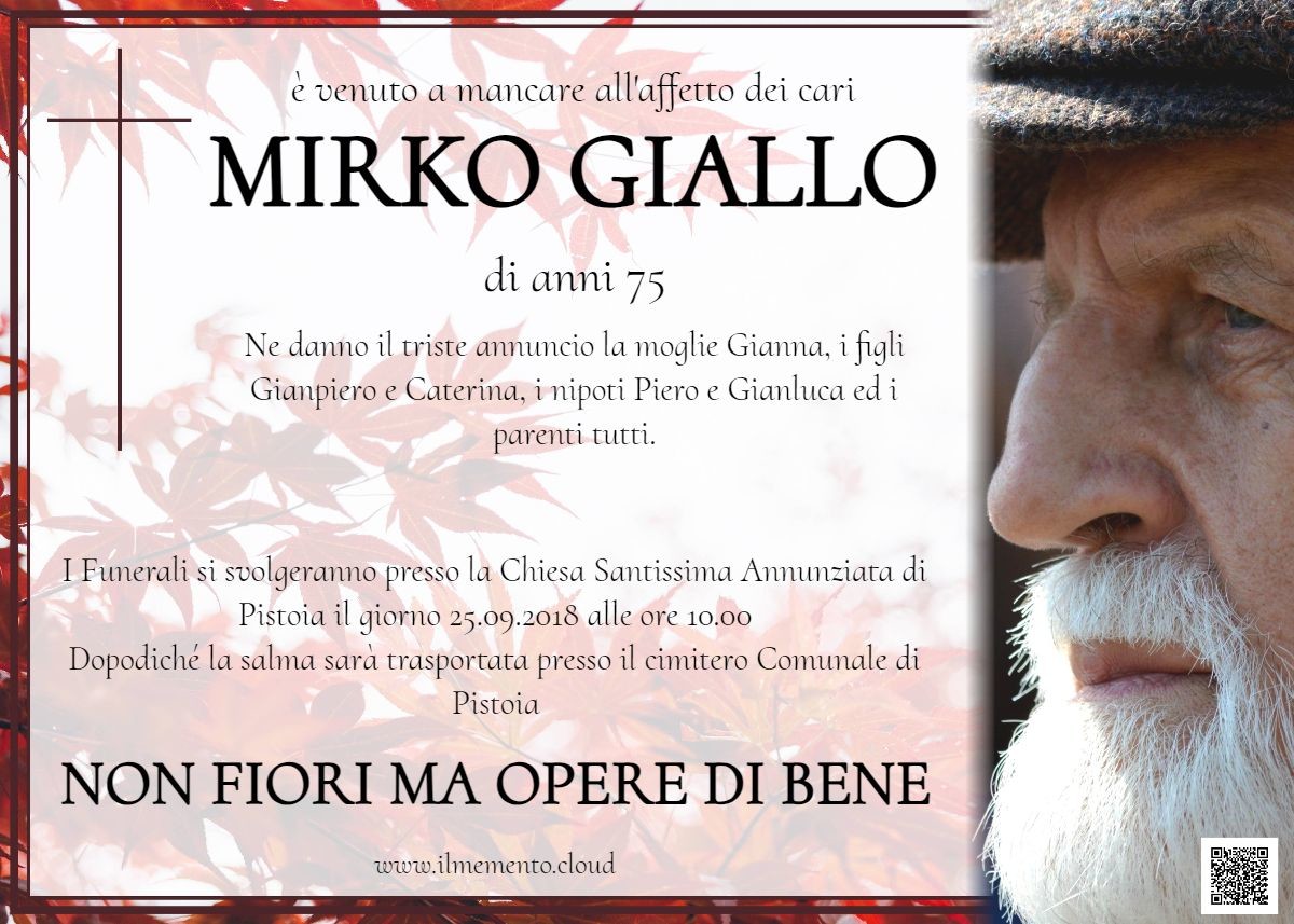MANIFESTO Mirko Giallo