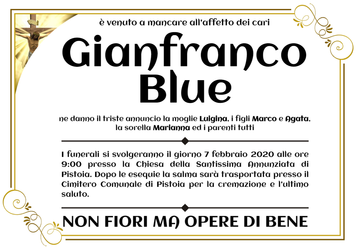 MANIFESTO Gianfranco Blue