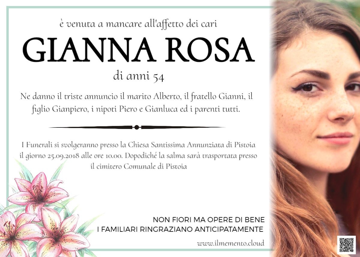 MANIFESTO Gianna Rosa